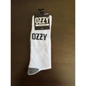 NEW Novelty Ozzy Osbourne OZZY  Black & White Men's Crew Socks Size US 7-12